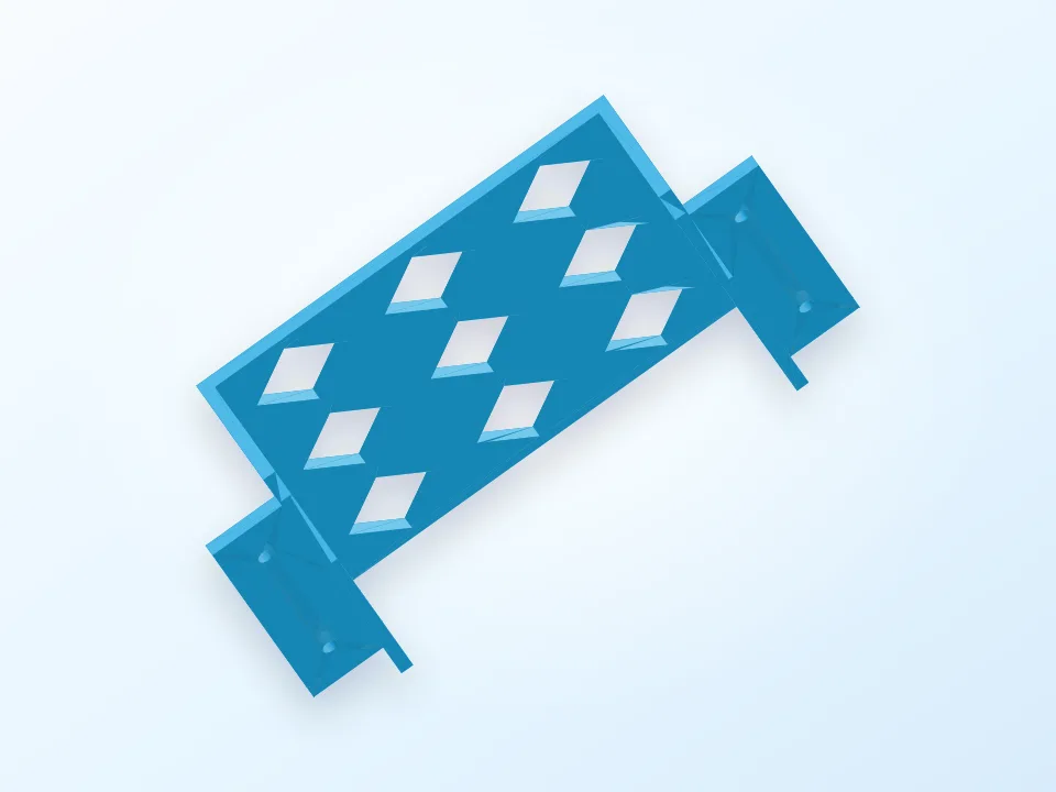 Configurable hard drive mount 3D model preview
