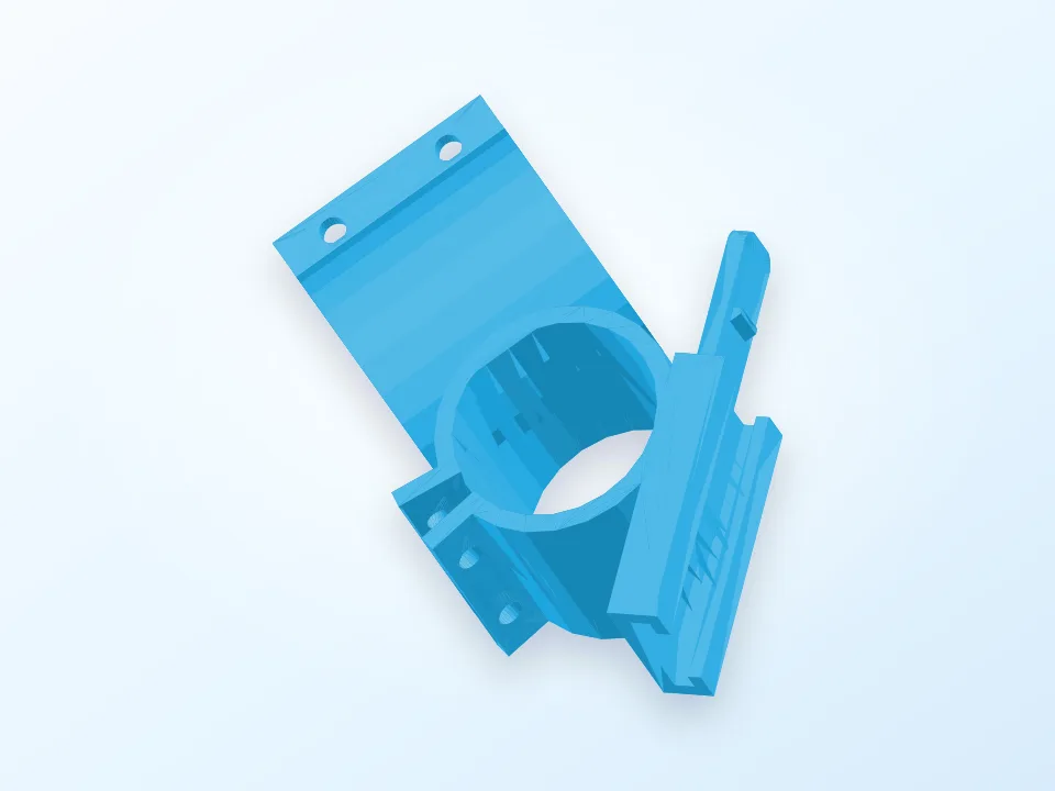 Bicycle handle bar double mount for Flash & Mobile phone 3D model preview