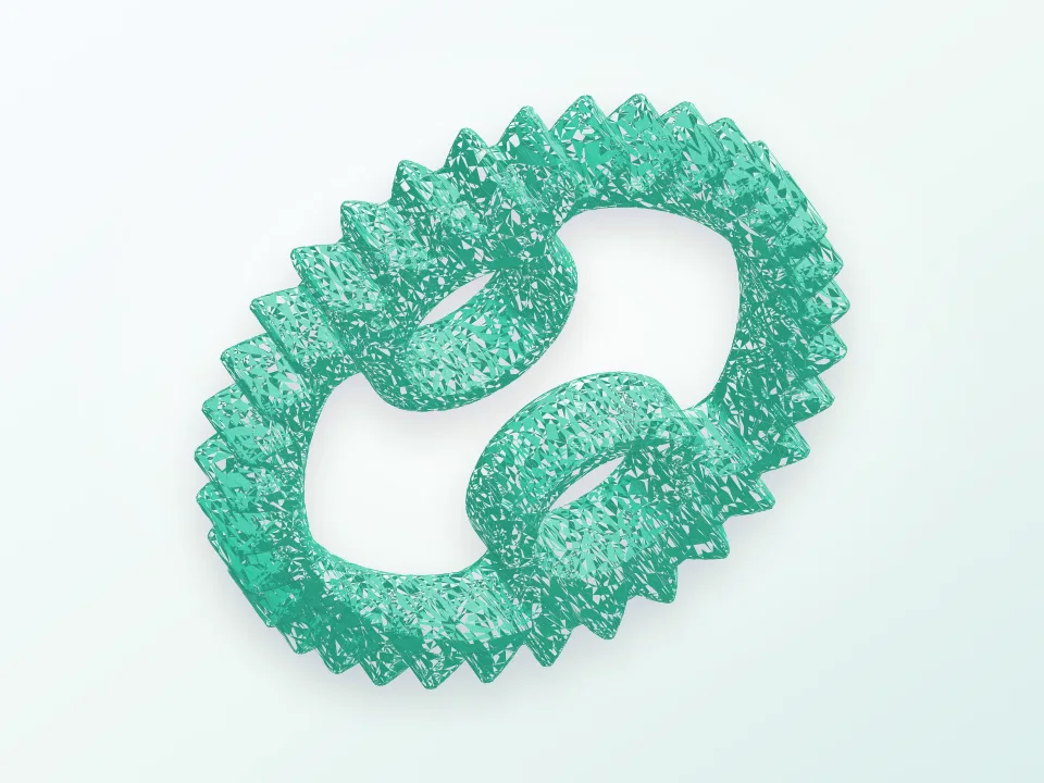 Elliptical Gear with no center pivot 3D model preview
