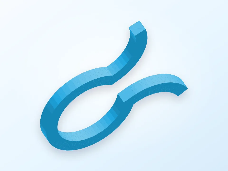 Customizable screw/nut clip 3D model preview