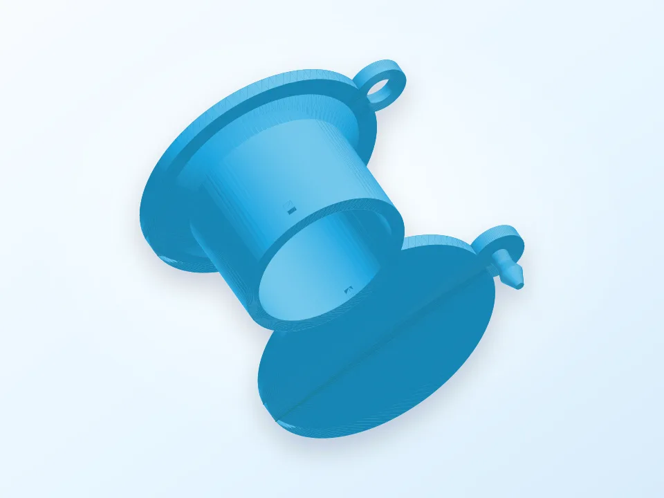 Door viewer cover 3D model preview