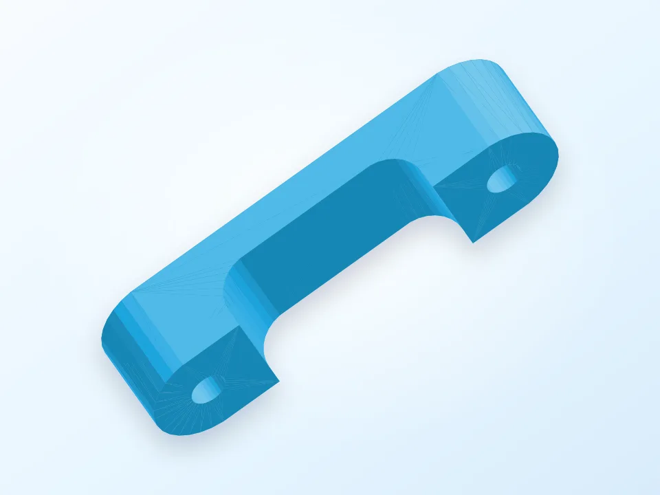 Cable Staple (parametric) 3D model preview