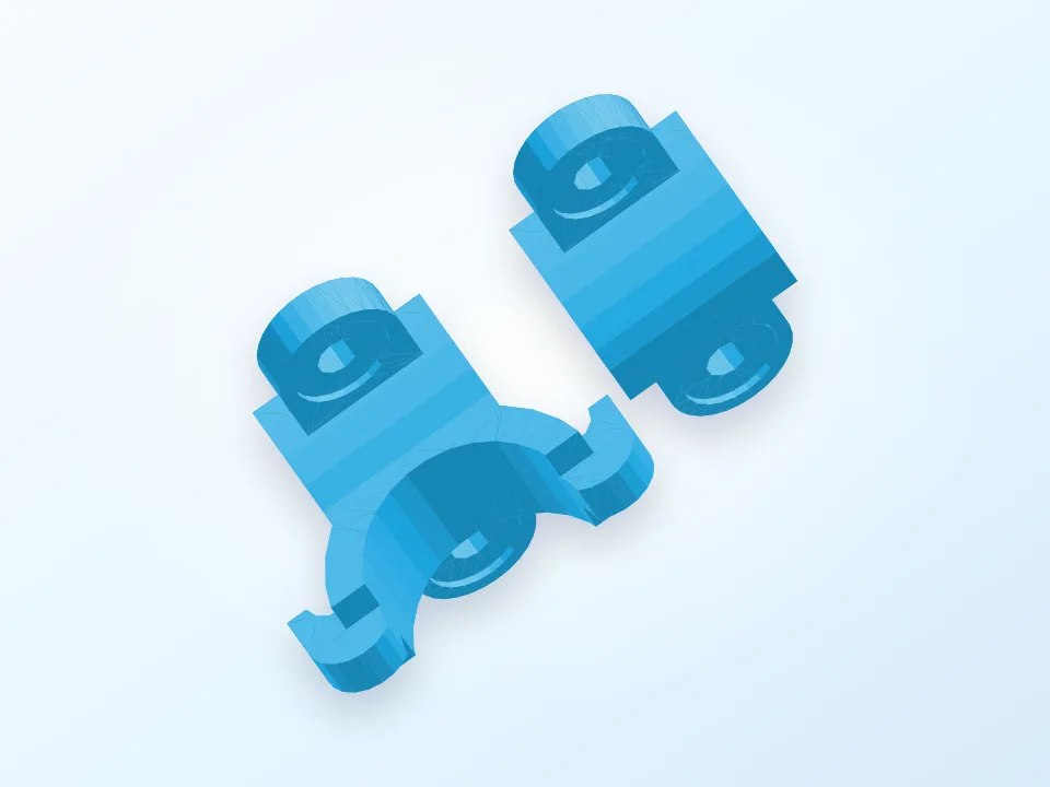 Bolt on mount for Fluxient U2 Mini bike light 3D model preview