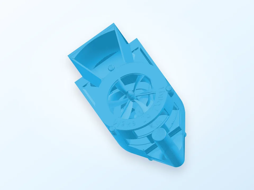 Air Raid Siren - hand crank version 3D model preview