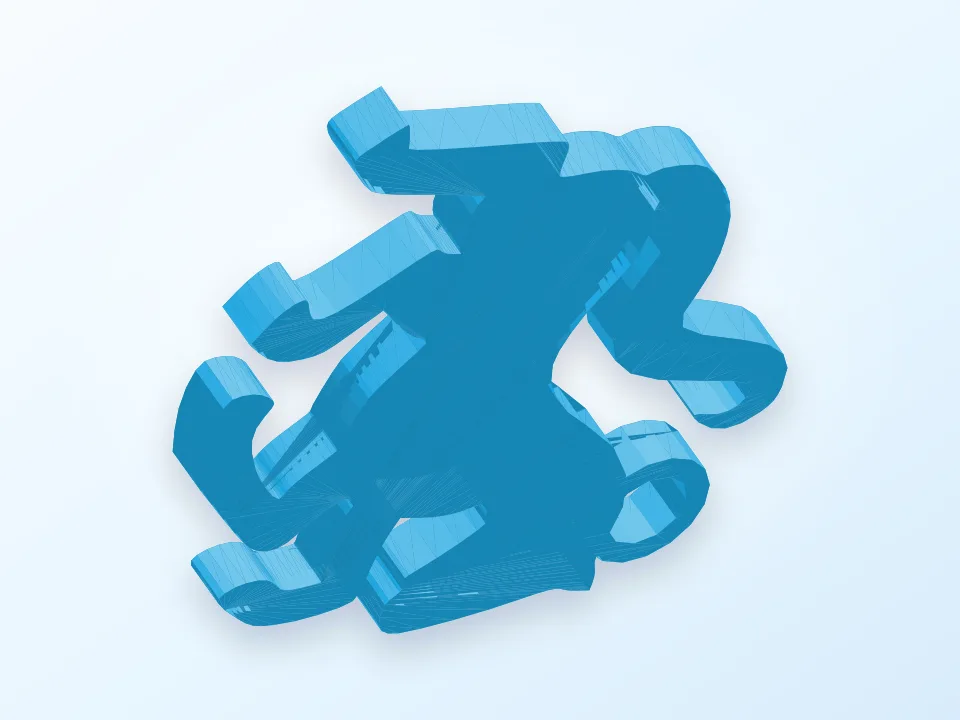 Twents Ros keychain 3D model preview