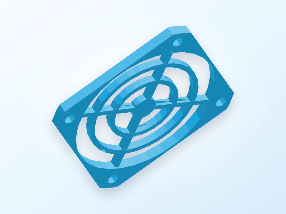 Parametric fan grille 3D model preview