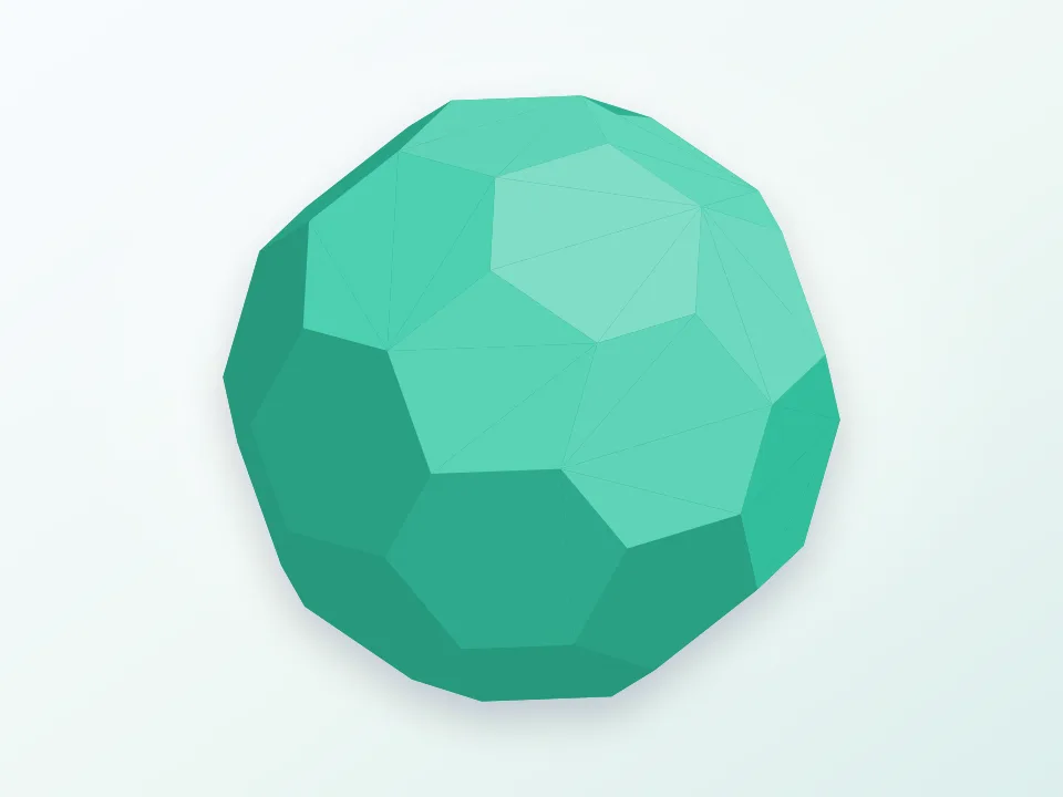 Truncated Icosahedron / Buckyball for vex robotics competition 2013 ready to print 3D model preview