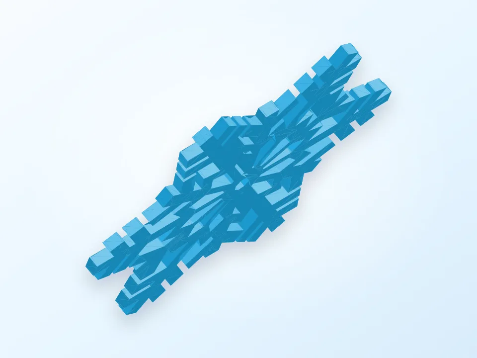 Snowflake 3D model preview