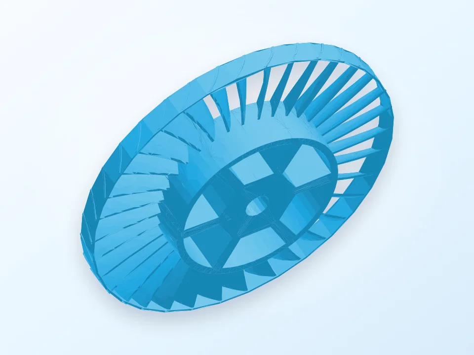 jet engine - turbina con doble rotor 3D model preview