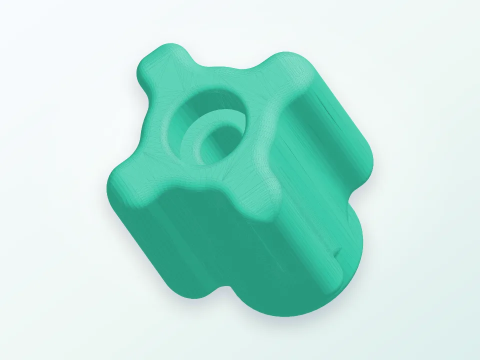 Screw cap for UP Printer heating plate screws (remix) 3D model preview
