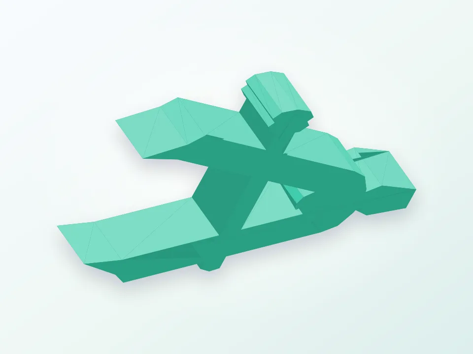 Compass Badge 3D model preview