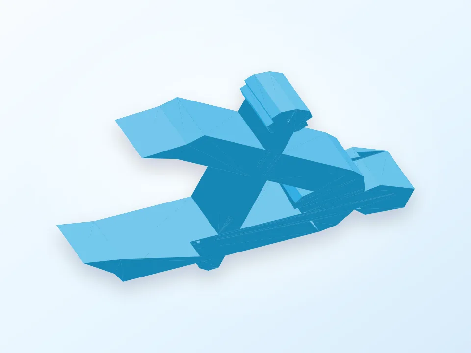 Compass Badge 3D model preview