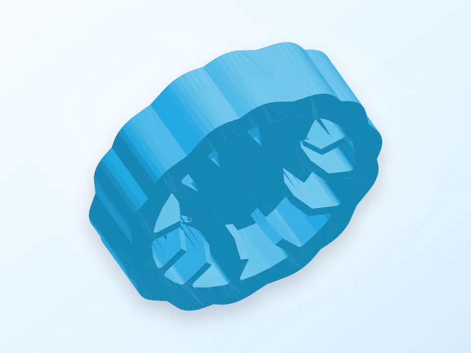 Plastic Cap Wrench with more teeth 3D model preview