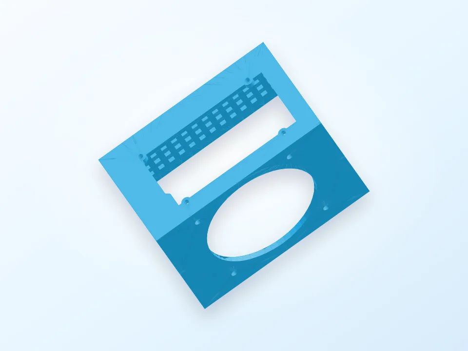 Caja electronica P3Steel para ventilador de 80mm 3D model preview