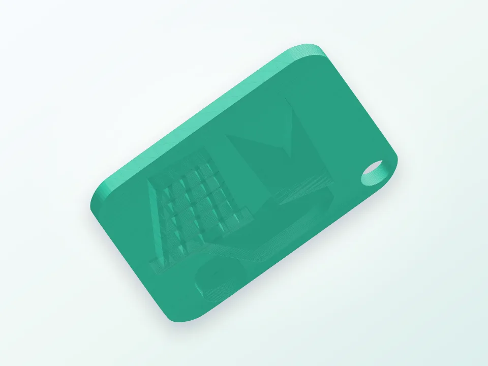 No Dump keychain 3D model preview