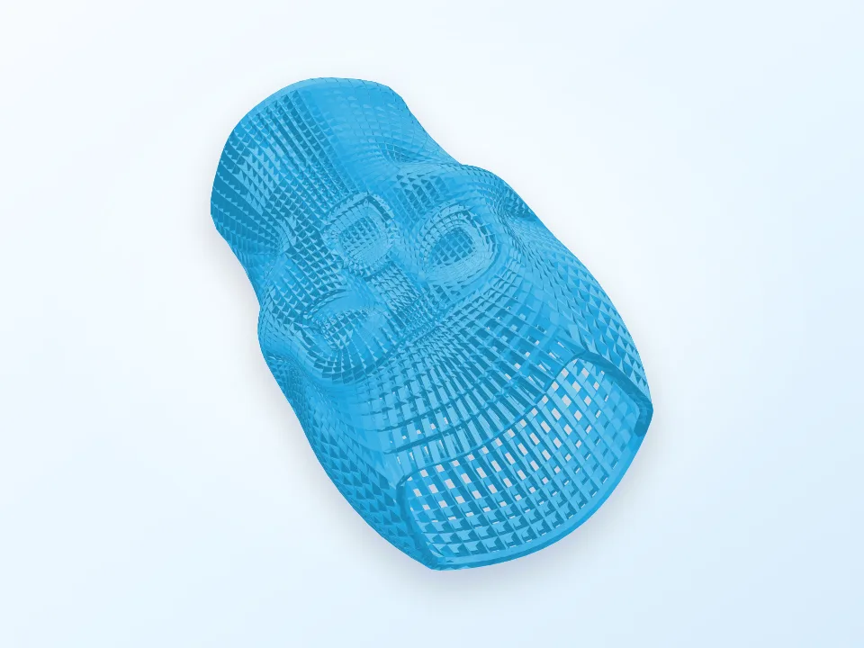 Wireframe Skull Pencil Holder (For The Love of Dog) 3D model preview