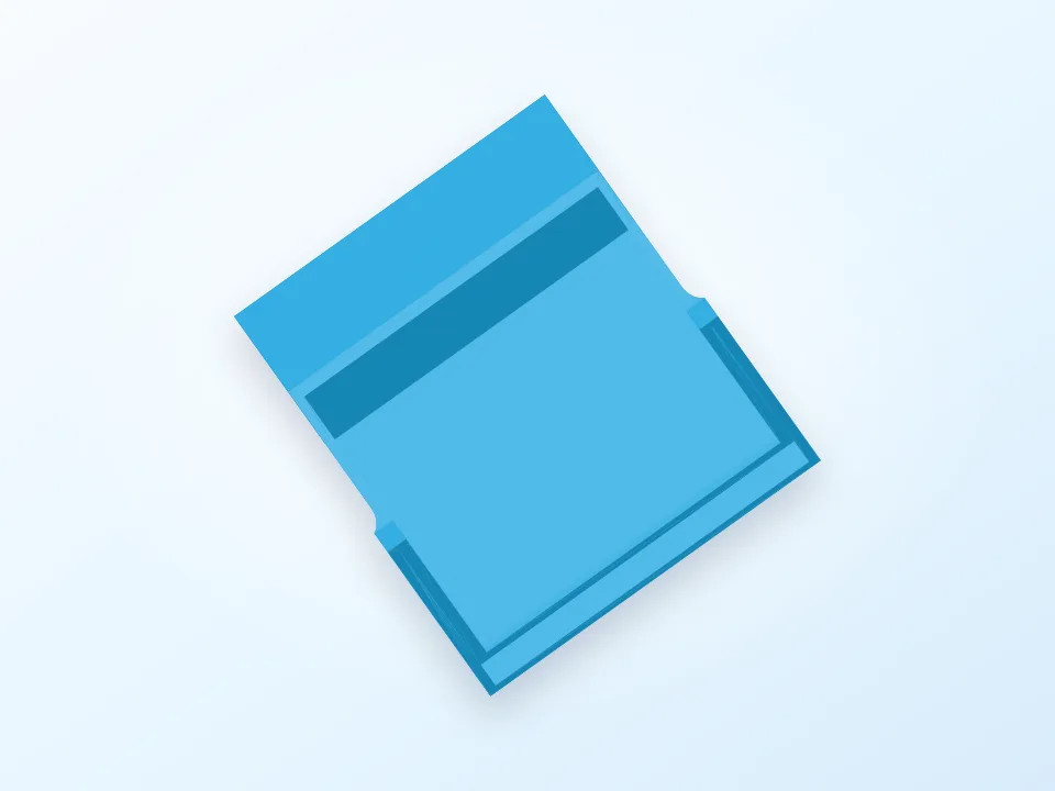 Stackable small parts bin 3D model preview