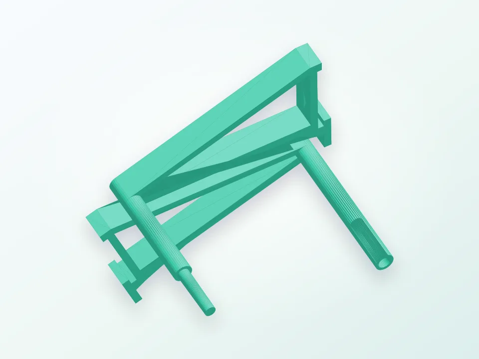 100% printable spool holder (standing or attachable to Rep2 & Cube2) 3D model preview