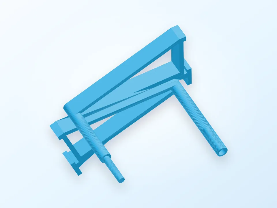 100% printable spool holder (standing or attachable to Rep2 & Cube2) 3D model preview