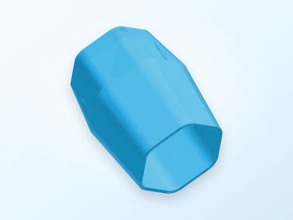 Hexagonal cup 3D model preview
