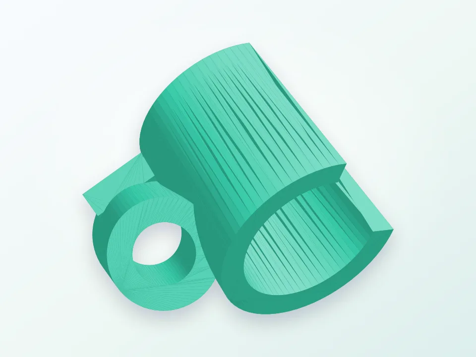 Q&D Shower Head Holder, OpenSCAD 3D model preview