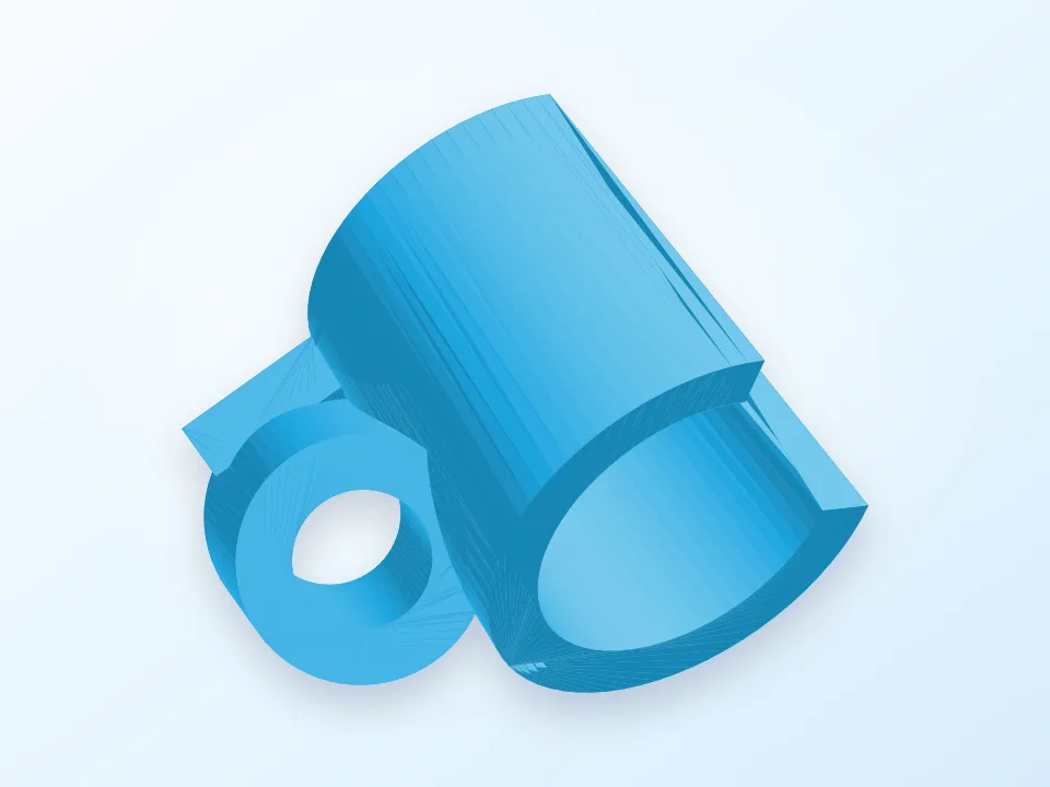 Q&D Shower Head Holder, OpenSCAD 3D model preview