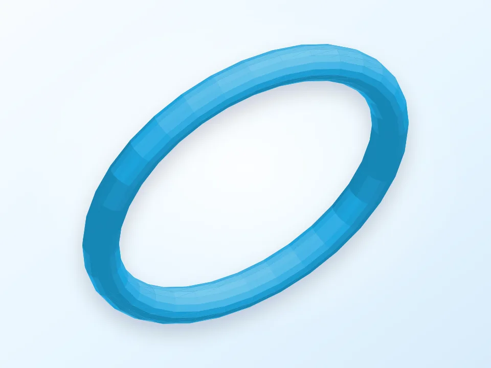 Thin Torus 3D model preview