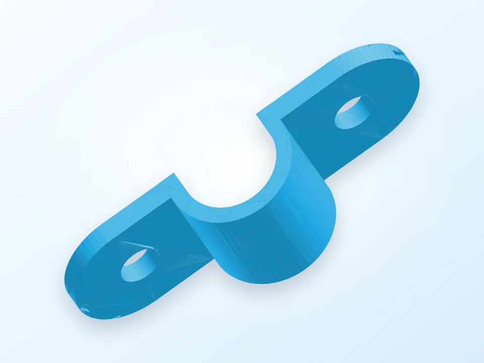Cable hold down Bracket 3D model preview
