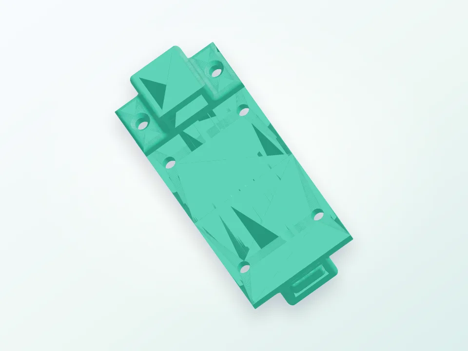Sliding Door bolt Print fully assembled 3D model preview