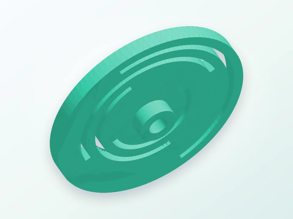 Slotted Disk 3D model preview