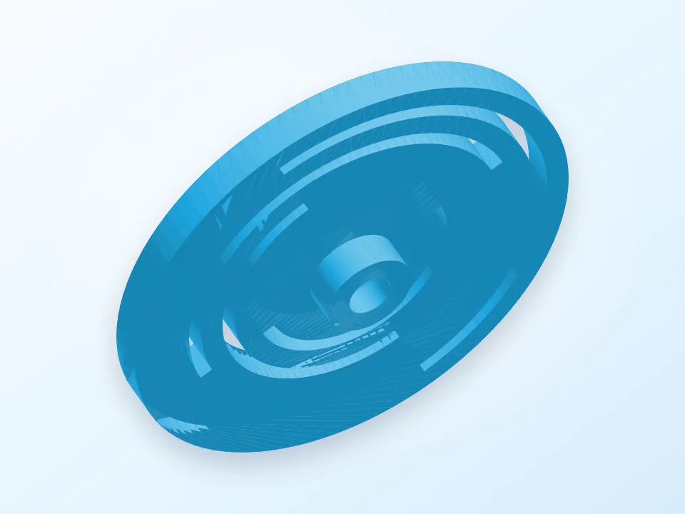 Slotted Disk 3D model preview