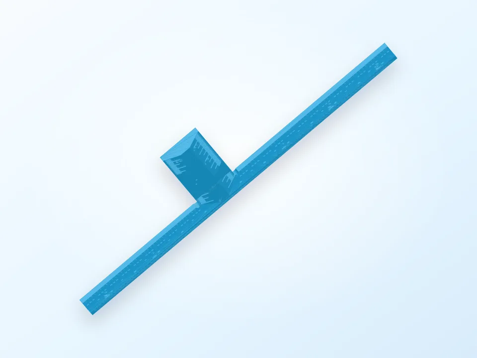 Right Angle T Ruler (6 inches) 3D model preview
