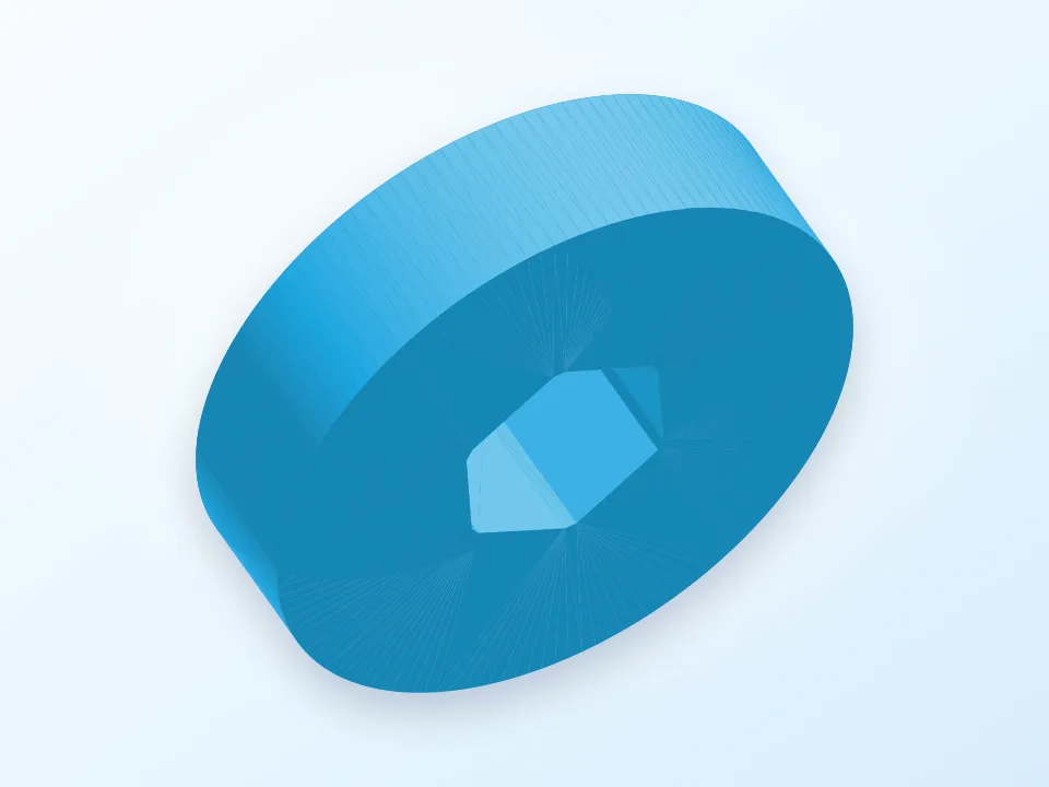 quarter inch hex driver bit adapter thingy 3D model preview