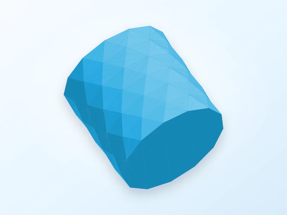 Faceted Top Hat 3D model preview