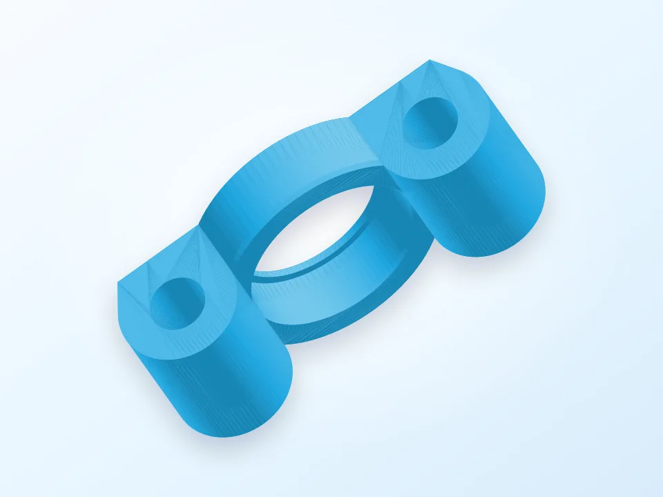 608 Bearing Block - 6mm, 1/4" 3D model preview