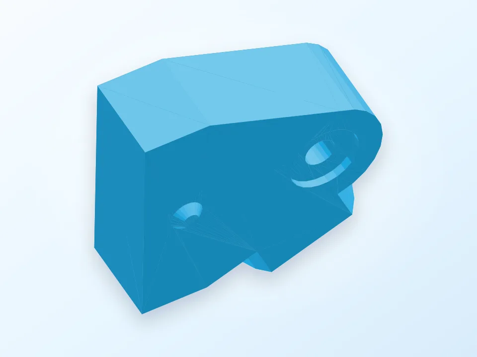Blue Snowball Adapter for Swing Arm Lamps 3D model preview