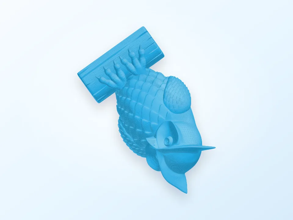 Owl statue 3D model preview