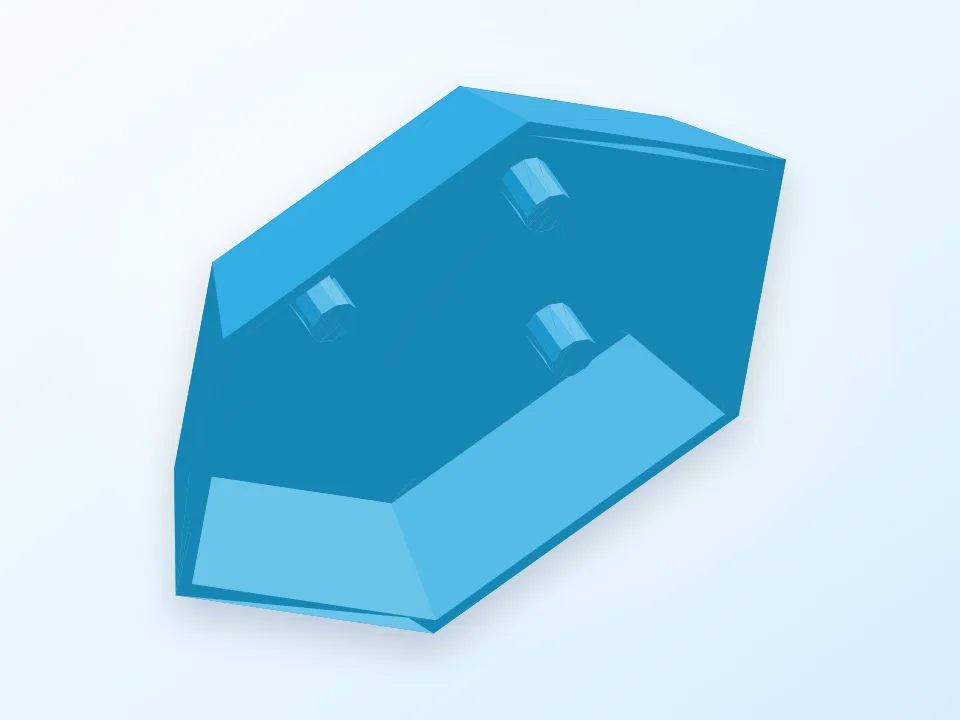 Hexagon Succulent Planter Water Tray 3D model preview