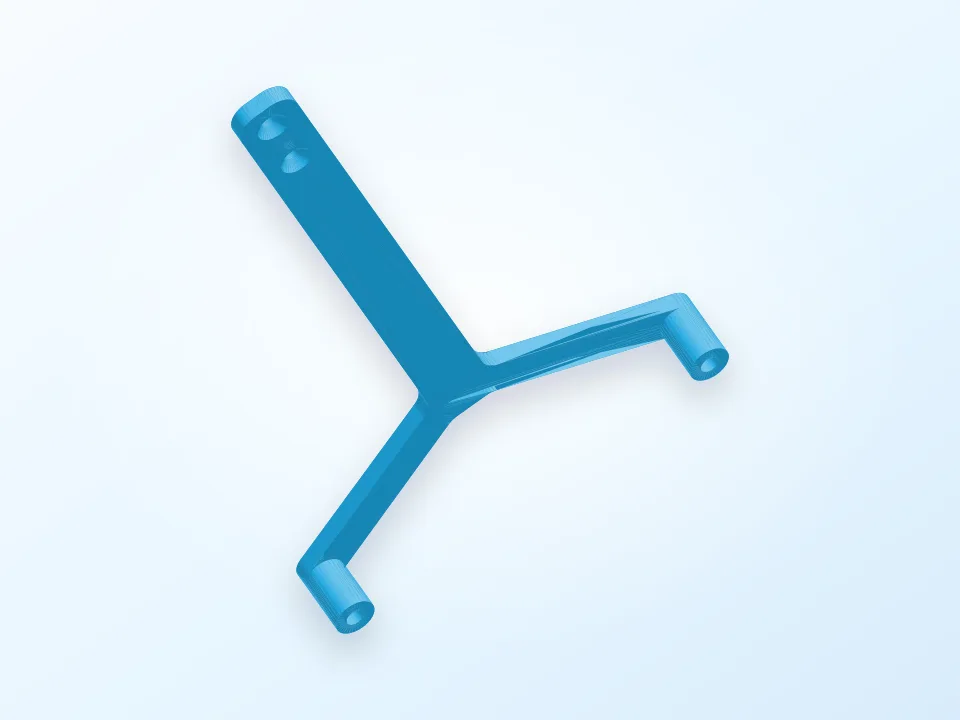 Simple spools holder with filament guide 3D model preview
