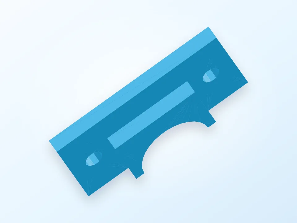 Curtain rod holder 3D model preview