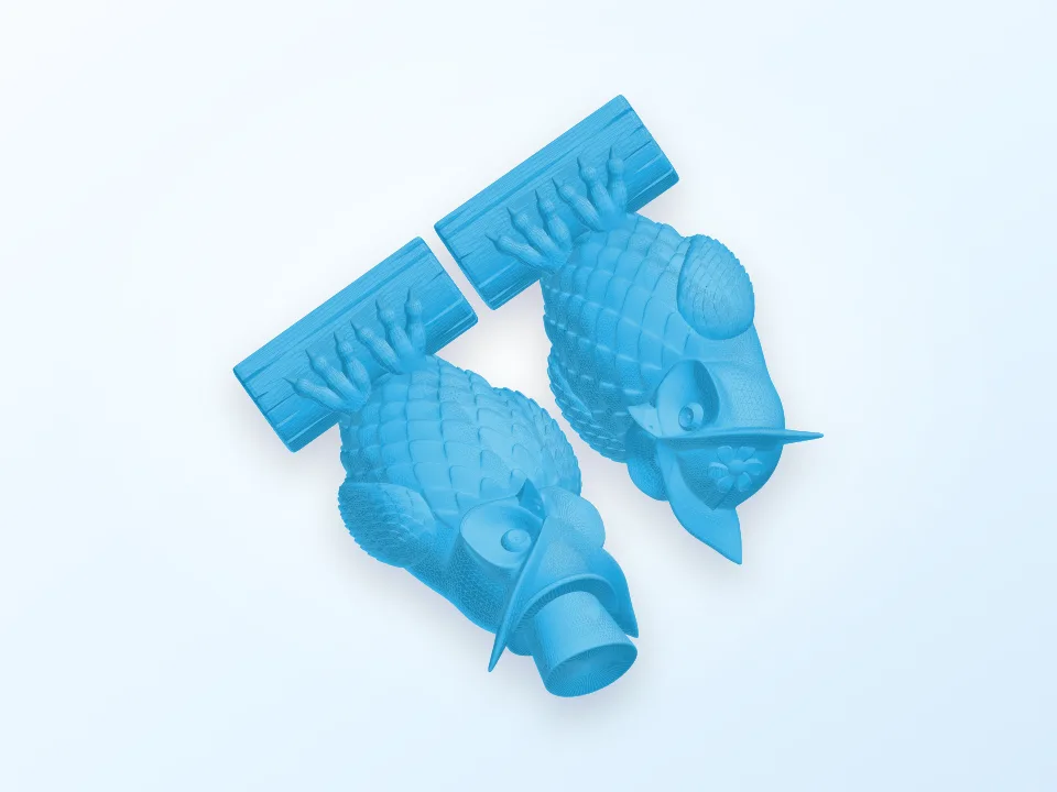His and Her Owls 3D model preview