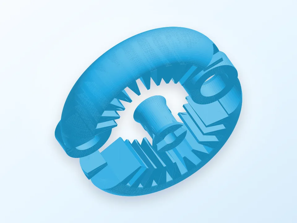 Round Hair Clip 3D model preview