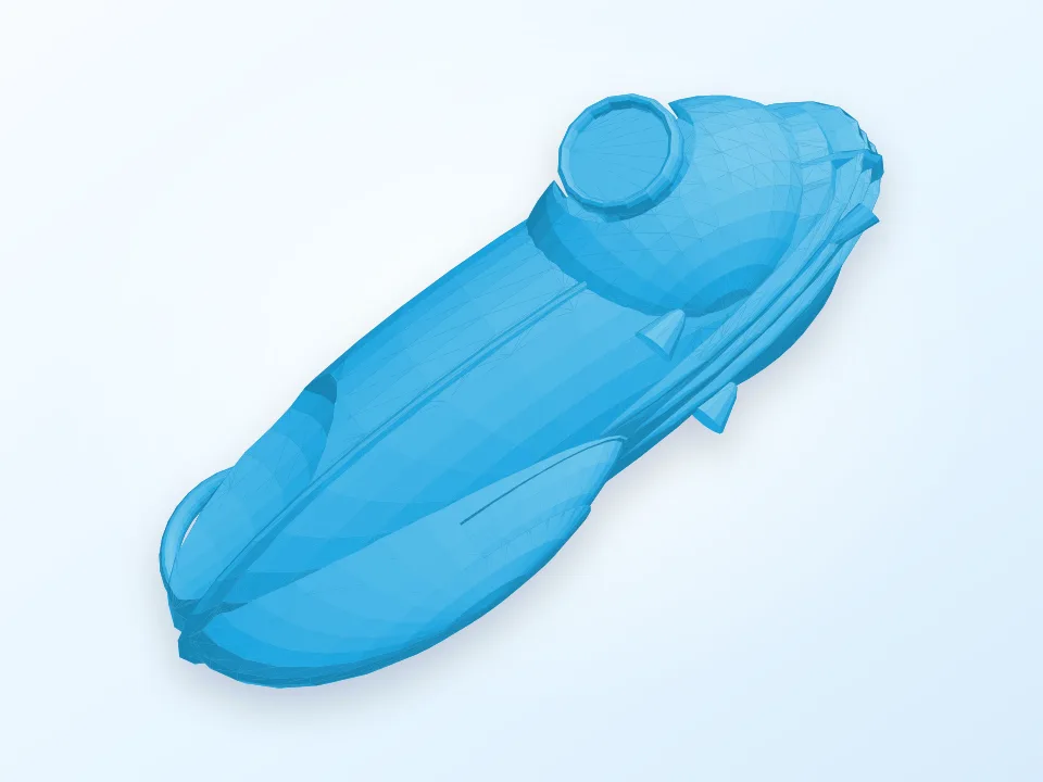 Velomobile 3D model preview