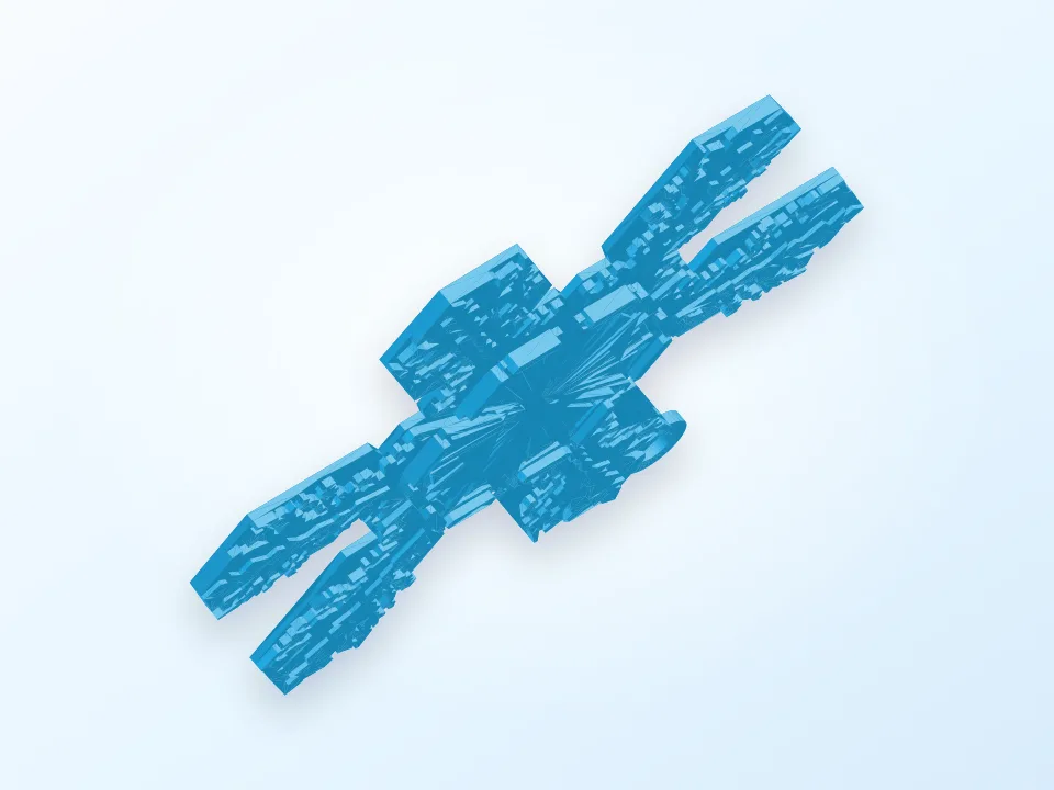 Bentley's Snowflake Ornaments 3D model preview