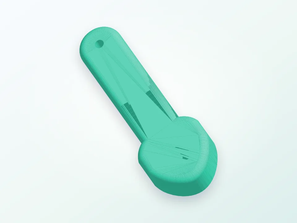 replacement car window crank 3D model preview