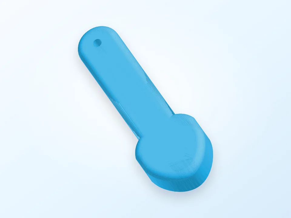 replacement car window crank 3D model preview