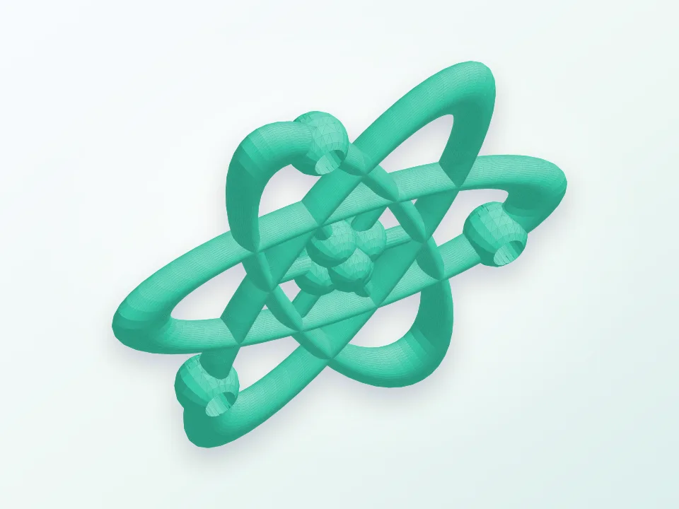 atom pendant 3D model preview