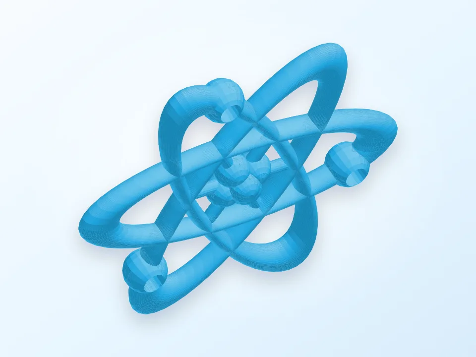 atom pendant 3D model preview