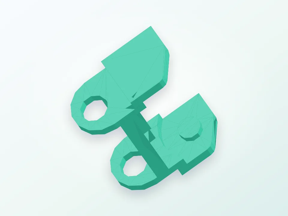 Cable Carrier  ( Cable Chain ) 24x9.5 mm 3D model preview