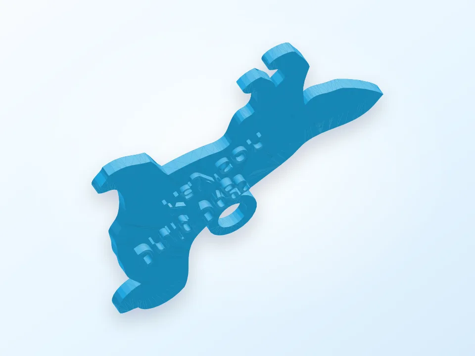 Dog tag 3D model preview